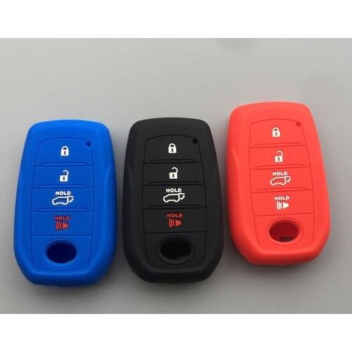 Silicone car key cover case For Toyota Camry Crown Avalon 4Runner Land Cruiser Prius prado RAV4 Venza 4 button key