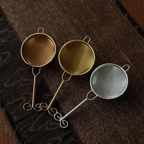 Matcha Accessories Tea Tools Stainless Steel Tea Filter Kung Fu Tea Strainer Coffee Filter With Holder Kitchen Tool