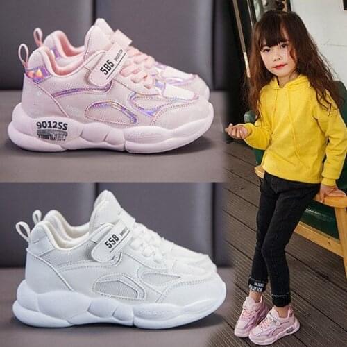 Girls' Sports Shoes Spring and Autumn New Childrens Mesh Breathable Student Running Shoes Boys Shoes Kids Fashion