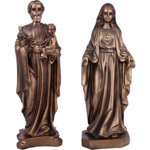 Christ Holy Family Statues Catholic Spiritual Jesus Series Figurines Sculpture Shelf Church Tabletop Decor Decoration Gift