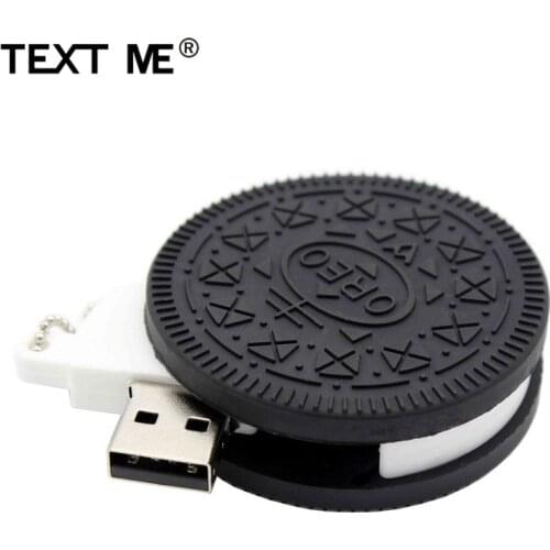 TEXT ME cartoon Oreo Biscuits model usb2.0 4GB 8GB 16GB 32GB 64GB pen drive USB Flash Drive creative gifty Stick Pendrive