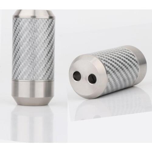 Yter 4Pcs 6mm/9mm 1 to 2Hole Carbon Fiber Speaker Cable Audio Cable Wire Pants Boot Y splitter Speaker cable boot