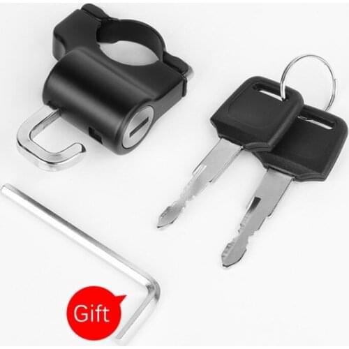 Bike Helmet Lock Motorcycle Handlebar Lock Durable Security Portable Anti-Theft Key Lock Helmet Lock Anti-theft Supplies