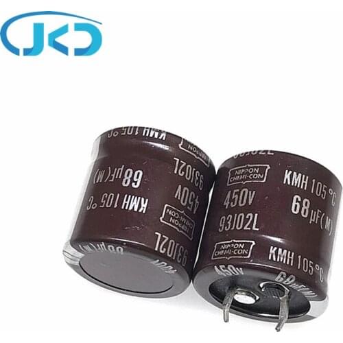 10pcs Original 68uF 450V NCC 25*25mm Long Life 450V68uF Aluminum Electrolytic capacitor NIPPON CHEMI-CON