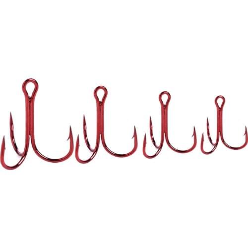 10pcs/ Winter fishing high carbon steel barbed hook 4#-10# Treble hook fishing gear round curved fish hook lure Fishing gear