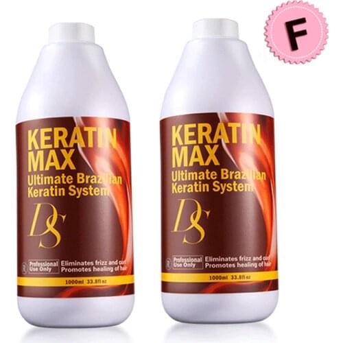 1000ml 2pcs a lot Free Formalin DS Max Keratin Treatment Straighten Curly and Repair Damaged Frizzy Hair Products Free Shipping