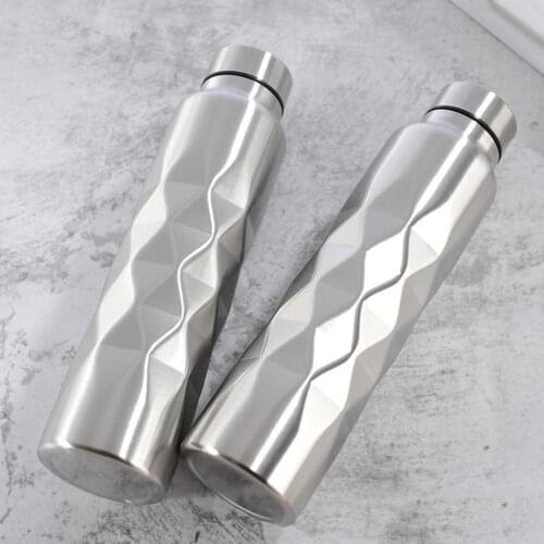 1000ml Rhombus Stainless Steel Large Capacity Outdoor Sports Cycling Water Bottle Outdoor Equipment for climbing Hiking running