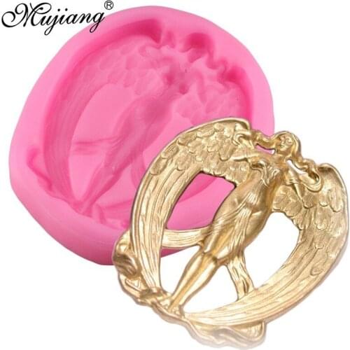 Angel Cake Silicone Molds Cookie Baking Candy Chocolate Mold Cupcake Topper Fondant Cake Decorating Resin Clay Jewellery Mould