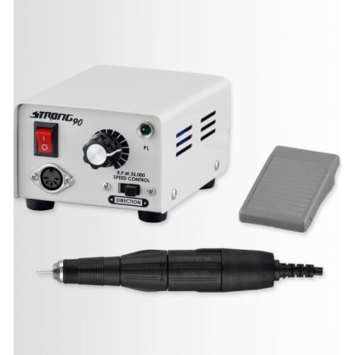 Strong 90 65W 35000RPM Strong 210 102L Electric Nail Art Drill Machine Stainless Steel Pedicure Nail Polishing Manicure Machine