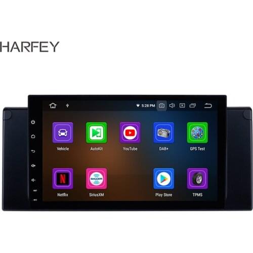 Harfey 1Din Android 10.0 9inch Car Radio For 1996-2003 BMW 5 Series E39 520i 523i 525i M5 Multimedia Player GPS Navigation