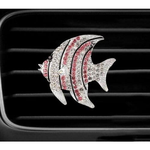 Color drill Small fish Style car air freshener perfume bottle diffuser in the auto Air conditioner outlet vent air Perfume clip