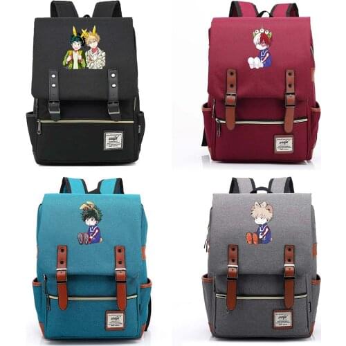 B3001 Fashion Cartoon Anime My Hero Buckle Children School bag Teenagers Student Schoolbags Women Bagpack Men Backpack