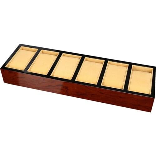 6 Grid Watch Wooden Tray Spray Painted Wooden Display Storage Tray Jewelry Jewelry Storage Counter Home Dedicated