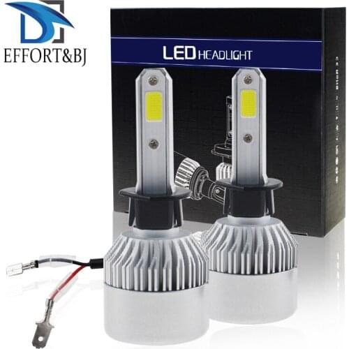 Effort&BJ H7 Car Headlight H1 H3 HB3 H4 LED Bulb H8 H9 H11 9005 9006 72W 8000LM 6000K S21 Auto Headlamp