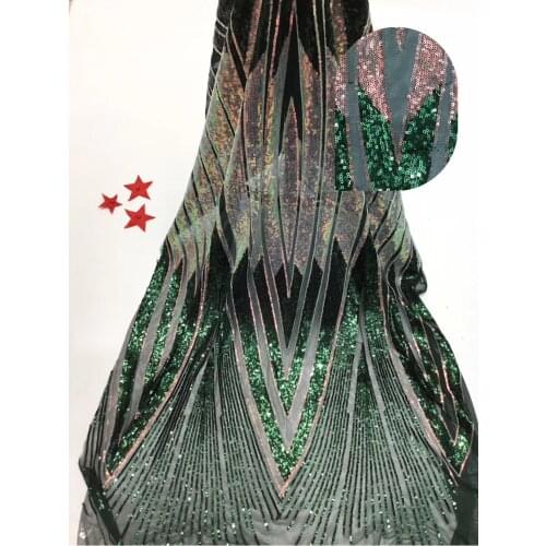 France Nigeria Lace Fabric Bride African Tulle Sequin Lace Fabric 2021 High Quality Lace Wedding Dress T35981