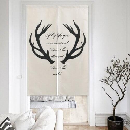 Cotton Linen Japanese Style Door Curtain Home Decoration Kitchen Separate Curtains Living Room kitchen curtains sheer curtains