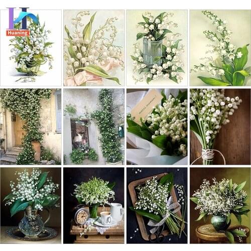 HUANING Painting Flowers By Numbers