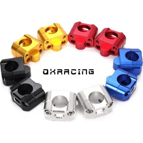 Motorcycle 1 1/8" CNC Aluminum Handlebar Risers 22mm Change 28mm Adjustable Fat Bar Clamps For Dirt Pit Bike ATV Quad