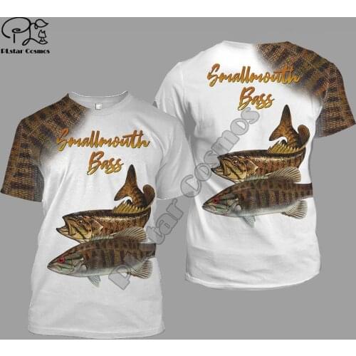 Smallmouth Bass Fishing 3D Printed men t shirt Harajuku Fashion Short sleeve shirt summer streetwear Unisex tshirt tops