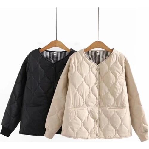 Autumn Winter Jacket Coats Women Cotton Coat New Solid Stand collar Long Sleeve Short Jacket Plus Size 6XL Female Overcoat AH30