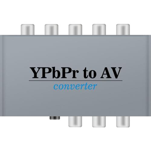 YPBPR to AV Audio Video Converter 5RCA Component to 3RCA CVBS Composite Adapter NTSC PAL Supported for DVD Projector Old TV