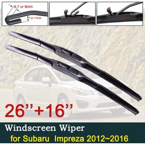 Car Wiper Blade for Subaru Impreza WRX STI 2012 2013 2014 2015 2016 Front Window Windscreen Windshield Wipers Car Accessories