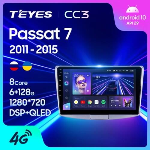 TEYES CC3 For Volkswagen Passat 7 B7 NMS 2011 - 2015 Car Radio Multimedia Video Player Navigation stereo GPS Android 10 No 2din 2 din dvd