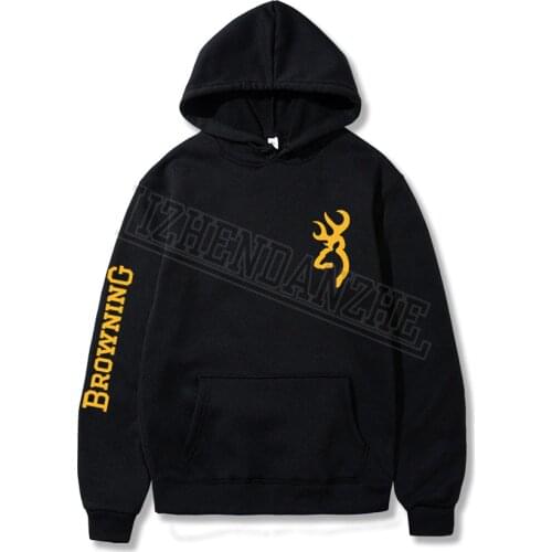 Browning Firearms Fashion Brand Mens Hoodies Spring Autumn Male Casual Sweatshirts Men and women Sweatshirt hoody Tops 0271