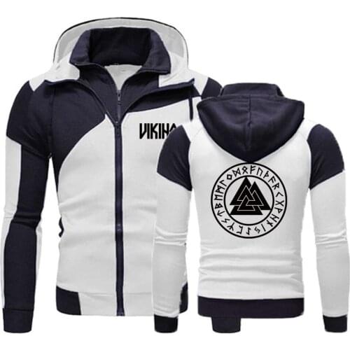 Unisex Odin Viking Valhalla Jacket Men Hoody Spring Autumn Fleece Cotton Hoodies Harajuku Male Coats Zipper Sweatshirts
