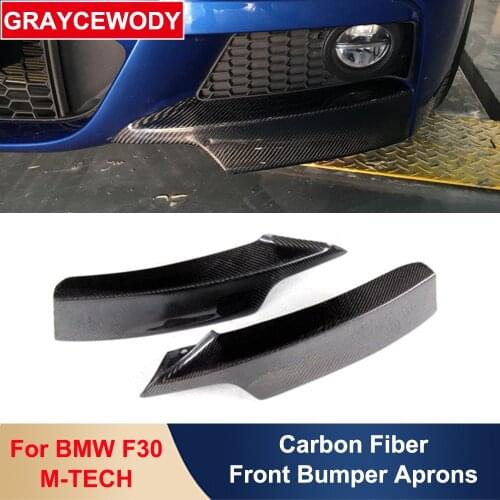 Carbon Fiber Car Corner Protection Scroll Head Shovel Wrap Bar-mounted Front Wrap Angle Bumper Suitable for BMW F30 M-TECH