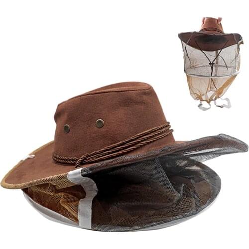 Beekeeper Protective Hat Anti Bee Fabric Nylon Net Yarn Hat Beekeeping Protector Cap Beekeeper Cowboy Comfortable Design