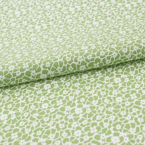 Green Flower Reactive Printing And Dyeing Cotton Fabric For Dress Tissus Au MÈTre Telas Por Metro Tissu Vestidos Sewing Tela DIY