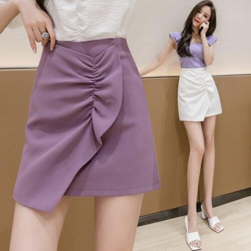 Black Mini Fishtail Falbala Korean Fashion High-Waisted Vintage Spring Autumn Summer WomenS Clothing Skirts Vetement Femme 2021