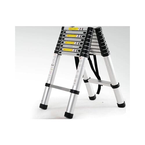 1.4m Fire escape ladder retractable folding aluminum herringbone ladder, multi-purpose home/library/engineering ladder
