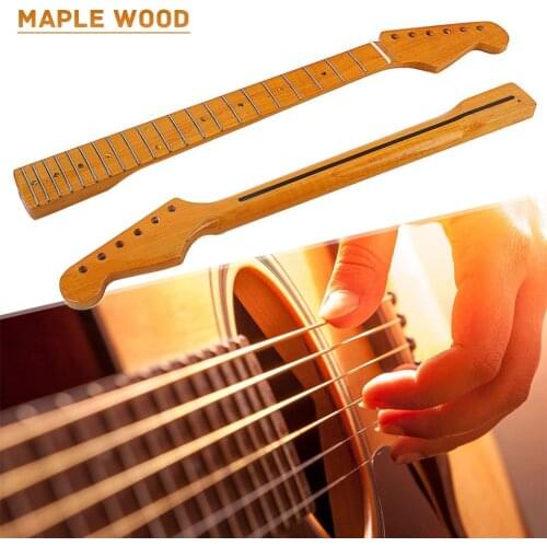 1pc Wooden 21 Fret Electric Guitar Neck Fingerboard Neck Parts Replacement for Electric Guitar Accessories