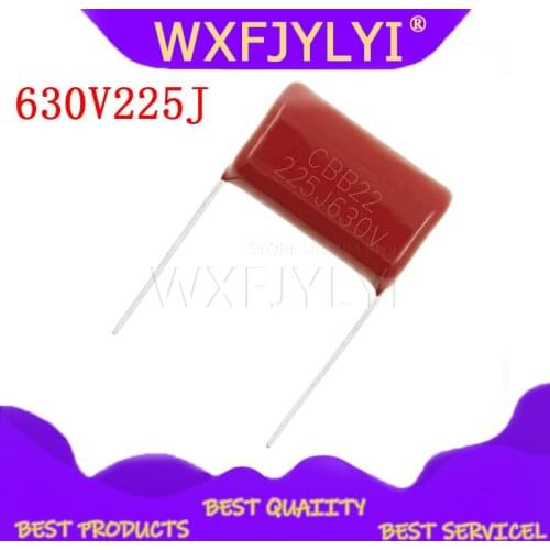 10PCS 630V225J Pitch 25MM 2.2UF 2200NF 225 630V CBB Polypropylene film capacitor