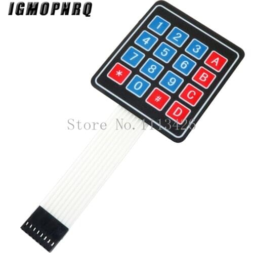 100pcs/lot 4*4 4x4 Matrix Array Keyboard 16 Key Membrane Switch Keypad For DIY Starter Kit