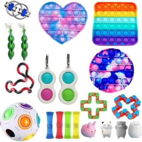 24 Pack Sensory Toys Pack Squeezing Anti-Stress Toys Decompression Toys Fidget Toy For Kids And Adults Party Favors