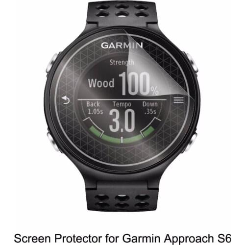 3* Clear LCD Screen Protector Cover for Garmin Approach S6 Smart Watch Anti-Scratch Shield Film