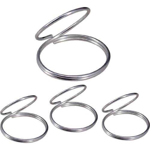 4 pcs Metal Finger Picks Guard Plectrum for Ukulele Bass Guitar