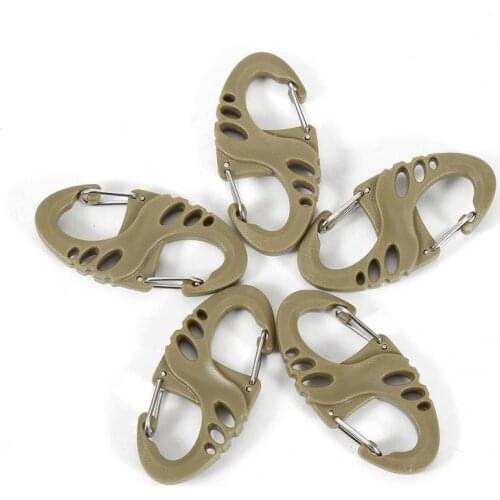 5 Pcs Double Gated 8 Shape Carabiner Clip Hook Keyring Rucksack Clasp Buckle Climbing Accessories 8 Type Carabiner Key Chain