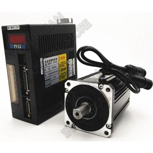 750W NEMA32 80mm flange 2.39NM 220V 3000R/Min AC Servo Motor Driver kit motor with holding brake constant torque