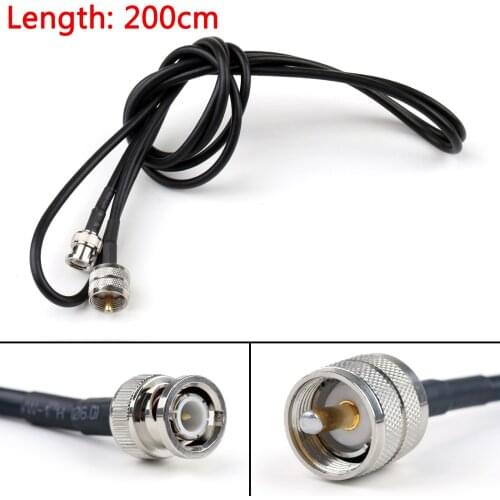 Artudatech 20cm 50cm 100cm 200cm RG58 Cable PL259 UHF Male Plug To BNC Male Straight Crimp Coax Pigtail 8in 20in 3ft 6ft