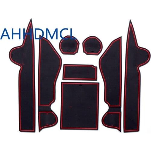 Car Anti-Dirty Pad Door Groove Gate Slot Cup Armrest Box Mat For C Class 180L 200L 300L 350EL 2015 2016 2017 2018