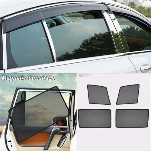 Car Full Side Windows Magnetic Sun Shade UV Protection Ray Blocking Mesh Visor For Buick Regal 2009-2016