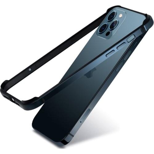 Bumper Case For iPhone 12 Mini 11 Pro Max 12Pro 11Pro XR X XS Luxury Aluminum Metal Silicone Phone Frame Blue Black Accessories