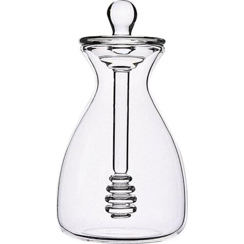 Handmade Honey Jar with Dipping Sauce, Glass Honey Dipping Sauce and Honey Jar