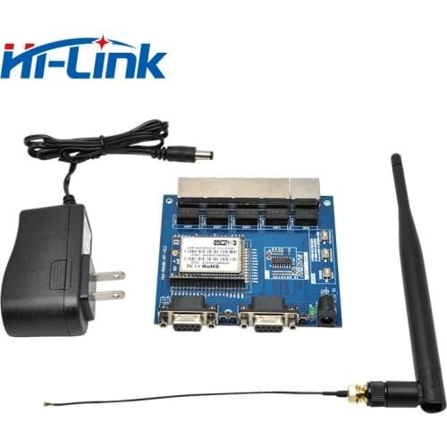 Free Shipping HLK-RM08K MT7688K chipset serial WIFI module four ethernet port UART to wireless module smart board replace RM04