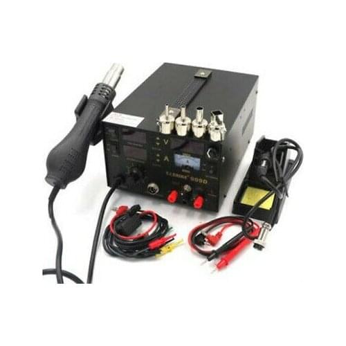CE SAIKE 909D 3 in 1 rework station with hot air gun,SMD soldering tool