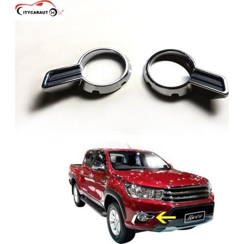 Citycarauto 2016-2017 For Hilux Revo Accessories ABS Chrome Fog Lights Rim For Hilux Car Styling fit For Hilux revo Parts